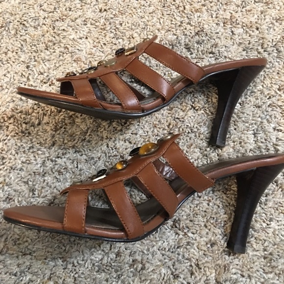 Coup D’Etat Brown Leather Sandals - Picture 5 of 11